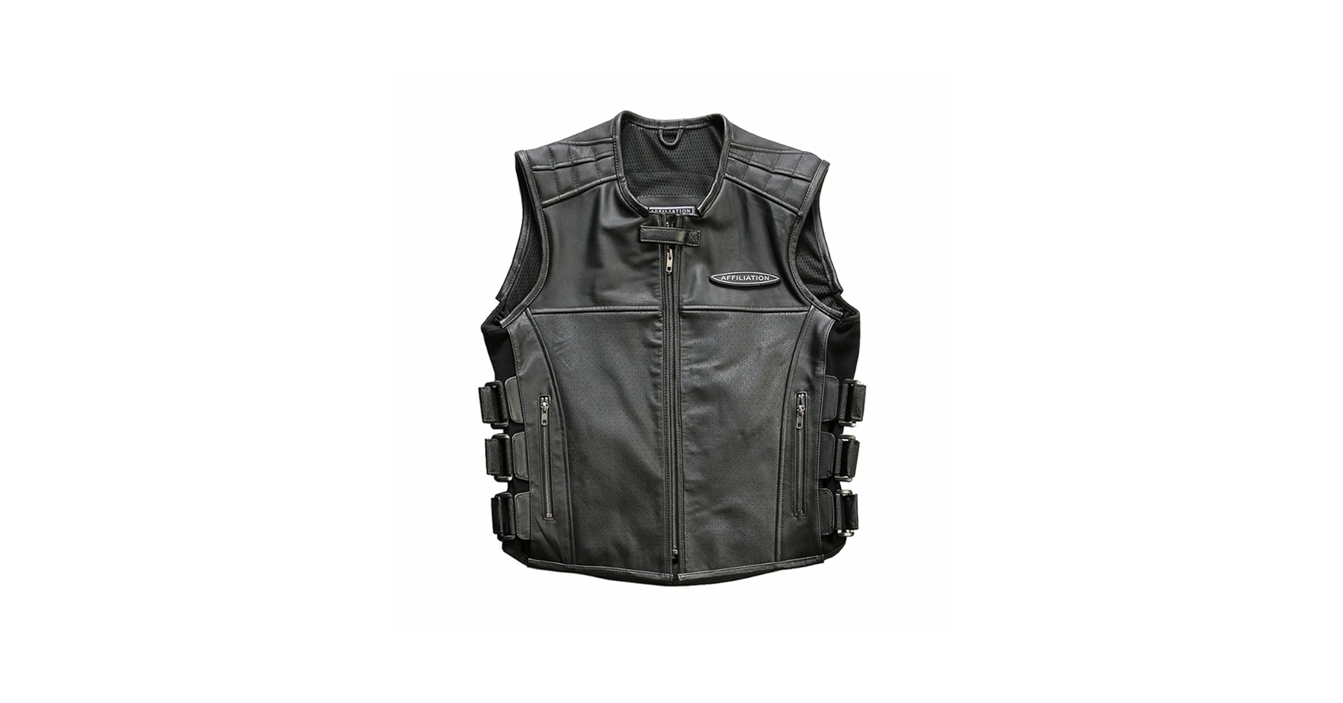 Amazon | [VIIBOY] バイク用ベスト ベスト 本革ベスト